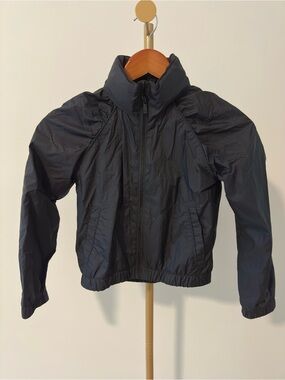 All in Motion Black Windbreaker Jacket Size 6/7 Lightweight Athletic Jacket